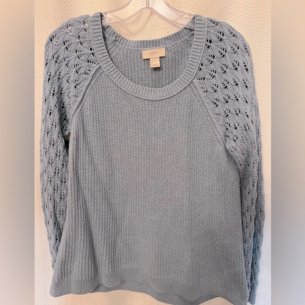 Ann Taylor Loft Light Blue Sweater M